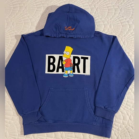Zara “The Simpsons- Bart” Hoodie- Blue Size 10 - Picture 1 of 10